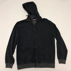 Navy Massimo Dutti zip hooded sweater Size Large